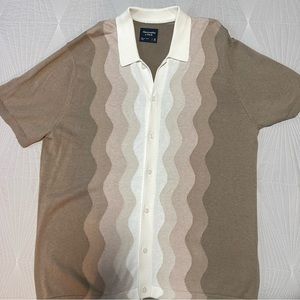 mens wave patter polo
